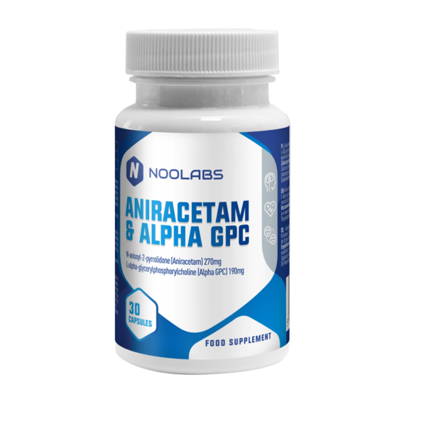 Suplement Aniracetam & Alpha GPC Noolabs – wsparcie koncentracji, pamięci i nastroju – 30 kapsułek