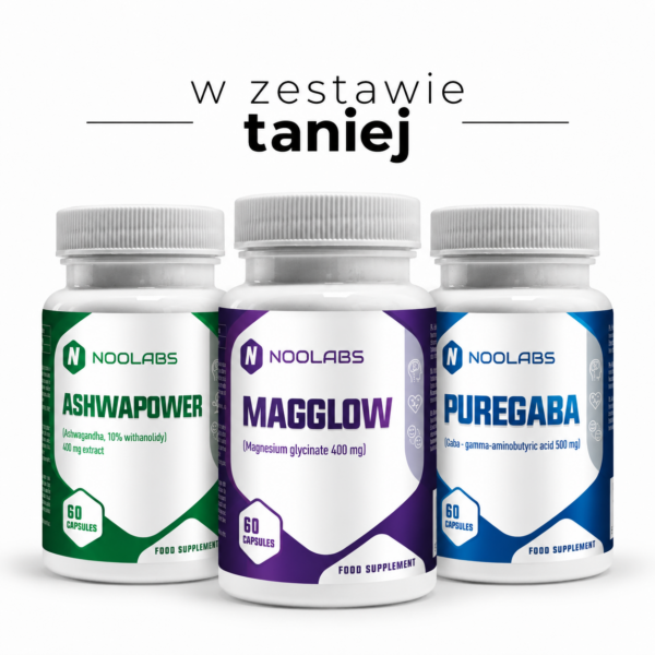 Zestaw na Stres i Wyciszenie | Magnez + GABA + Ashwagandha