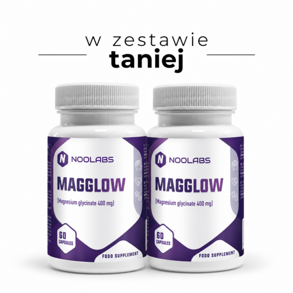 Zestaw Magnezu na Stres i Mięśnie | Magglow 2 × 60 kaps.
