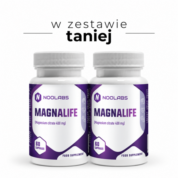 Zestaw Magnezu na Mięśnie i Układ Nerwowy | Magnalife 2 × 60 kaps.